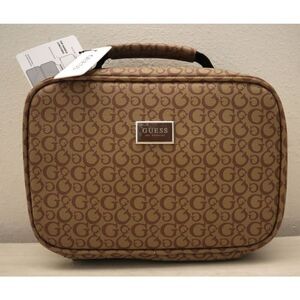 Guess T7960070 Unisex O/S Mocha Brown Allover Monogram Rhodes Travel Lunch Bag
